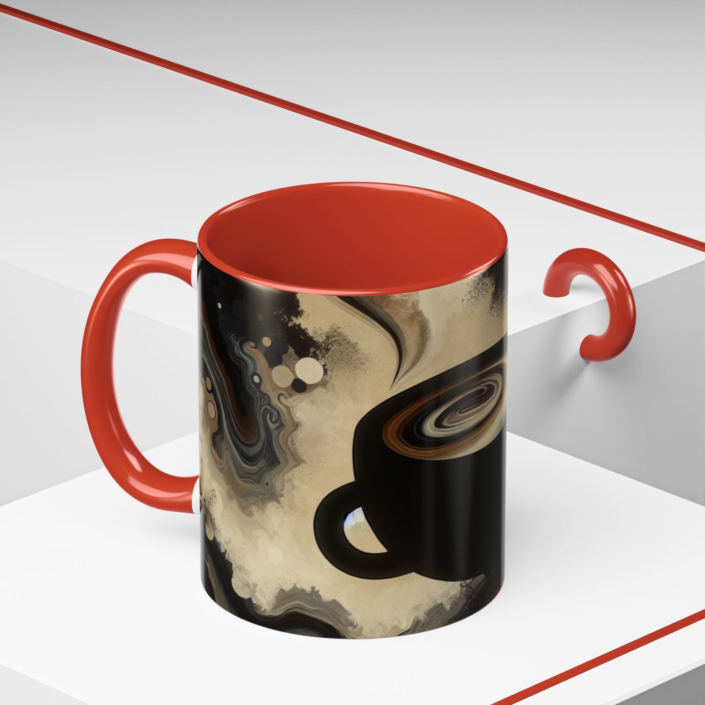 Stylish Abstract Coffee Mug | Unique Artful Cup | Perfect Gift for Coffee Lovers, Home Decor, Office, Birthdays