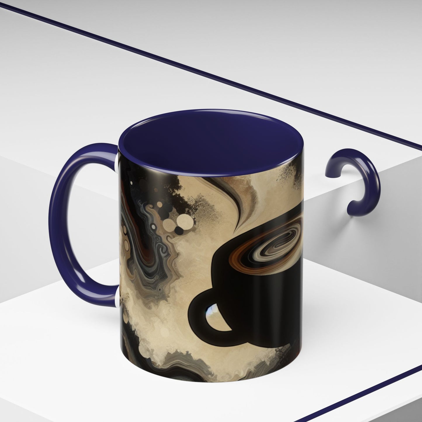 Stylish Abstract Coffee Mug | Unique Artful Cup | Perfect Gift for Coffee Lovers, Home Decor, Office, Birthdays