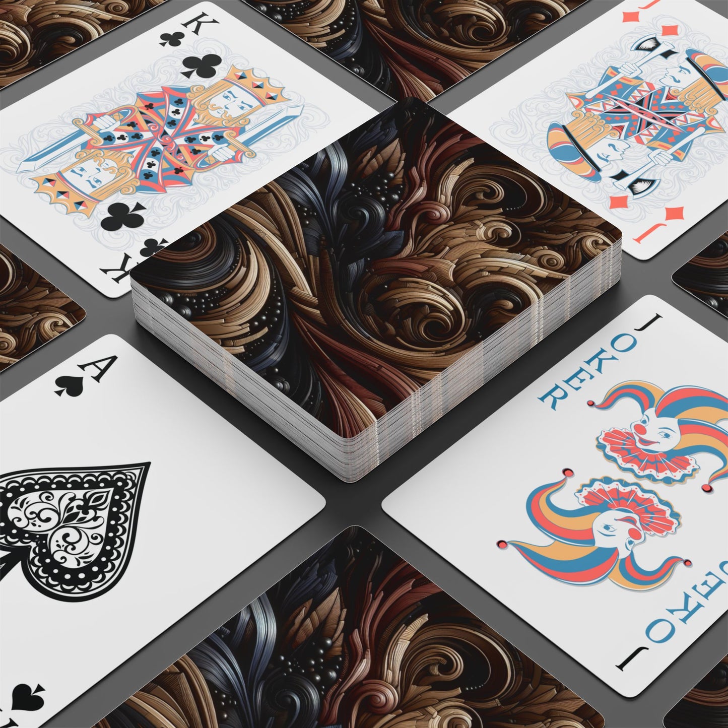 Intricate Design Poker Playing Cards - Unique Gift for Gamers, Family Game Night, Card Collectors, Poker Lovers, Casino Decor