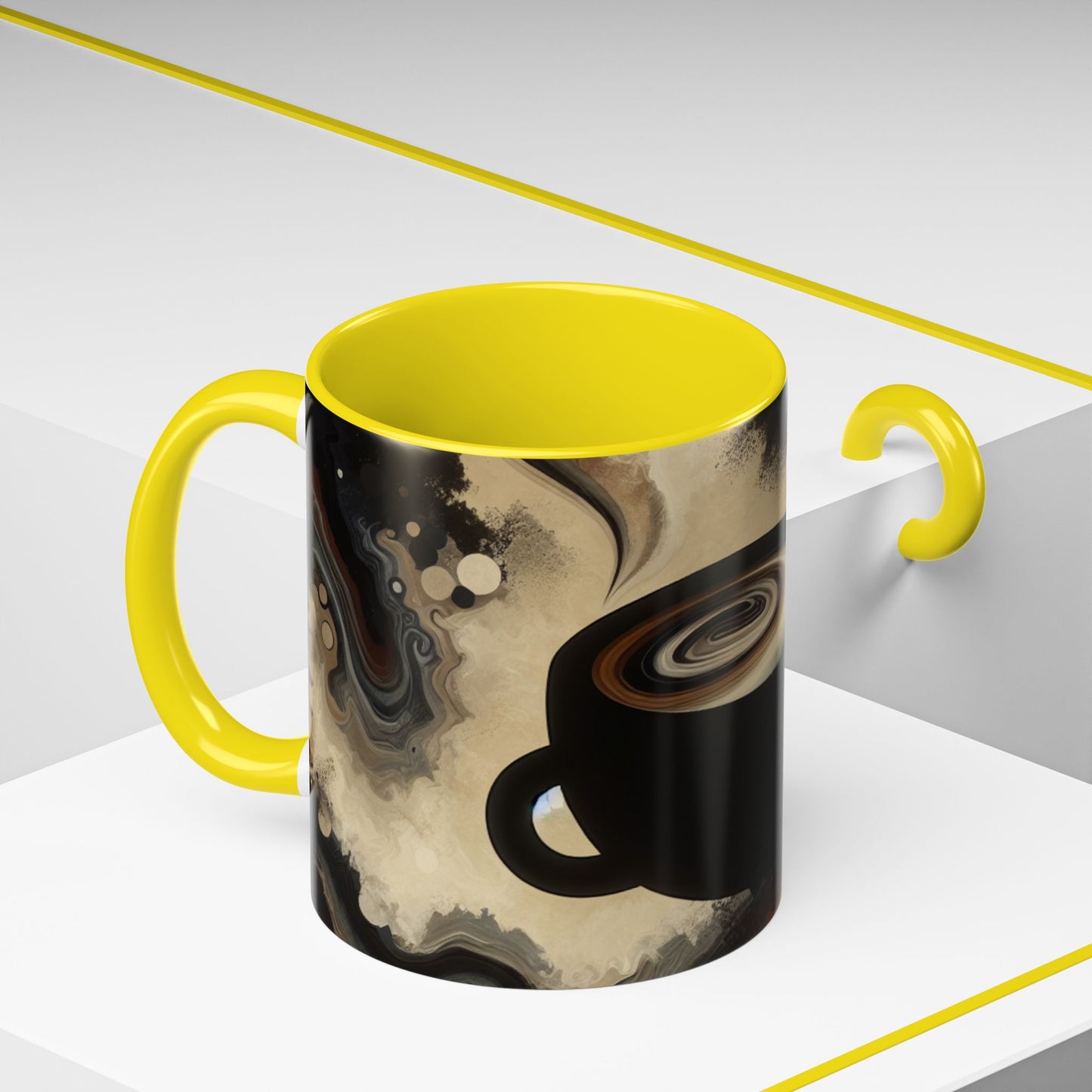 Stylish Abstract Coffee Mug | Unique Artful Cup | Perfect Gift for Coffee Lovers, Home Decor, Office, Birthdays