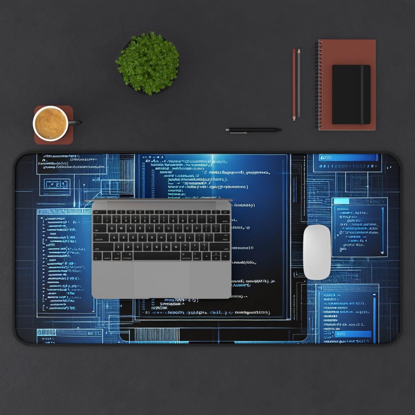 Tech-Themed Desk Mat, Gaming Mouse Pad, Computer Accessories, Perfect Gift for Programmers, Home Office Decor