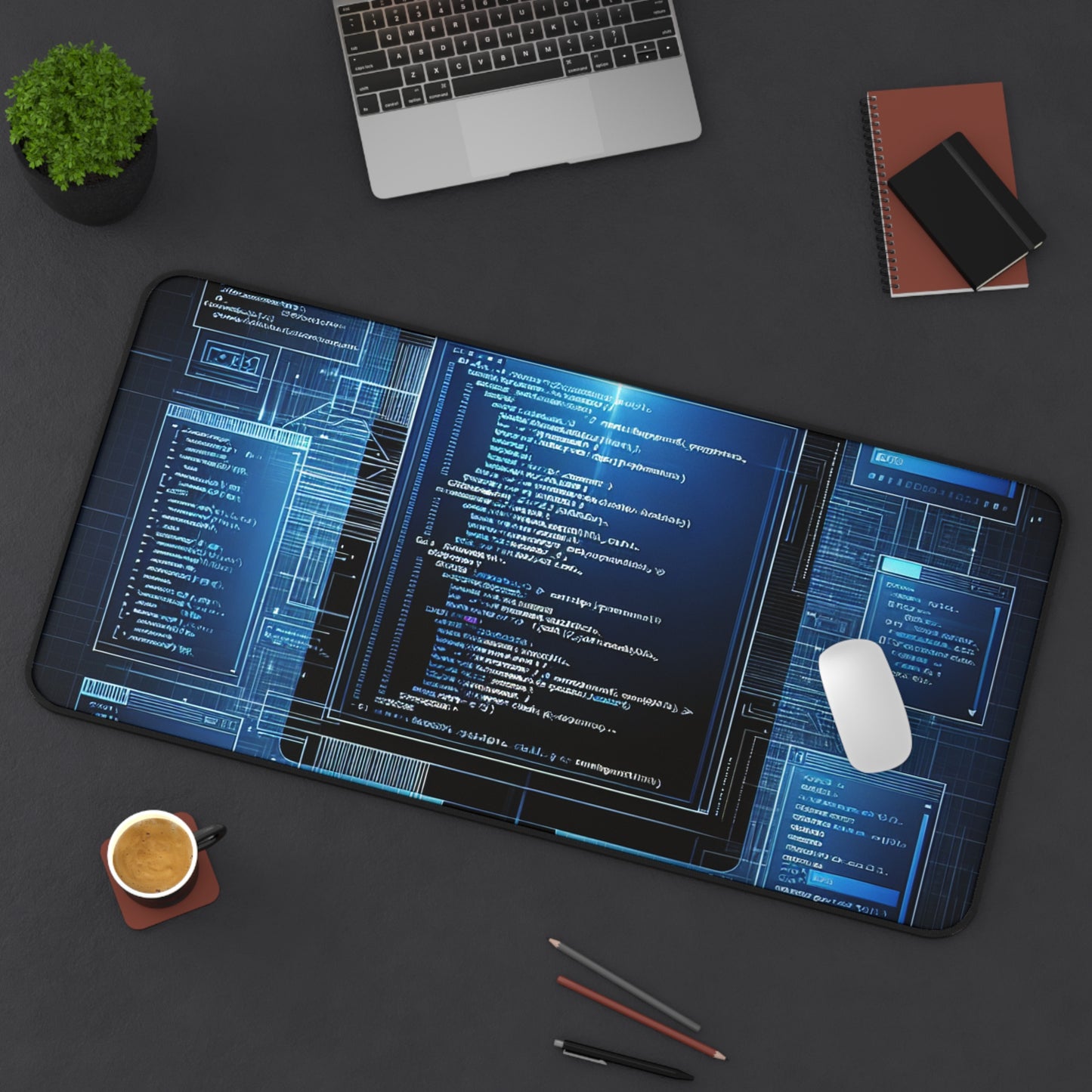 Tech-Themed Desk Mat, Gaming Mouse Pad, Computer Accessories, Perfect Gift for Programmers, Home Office Decor