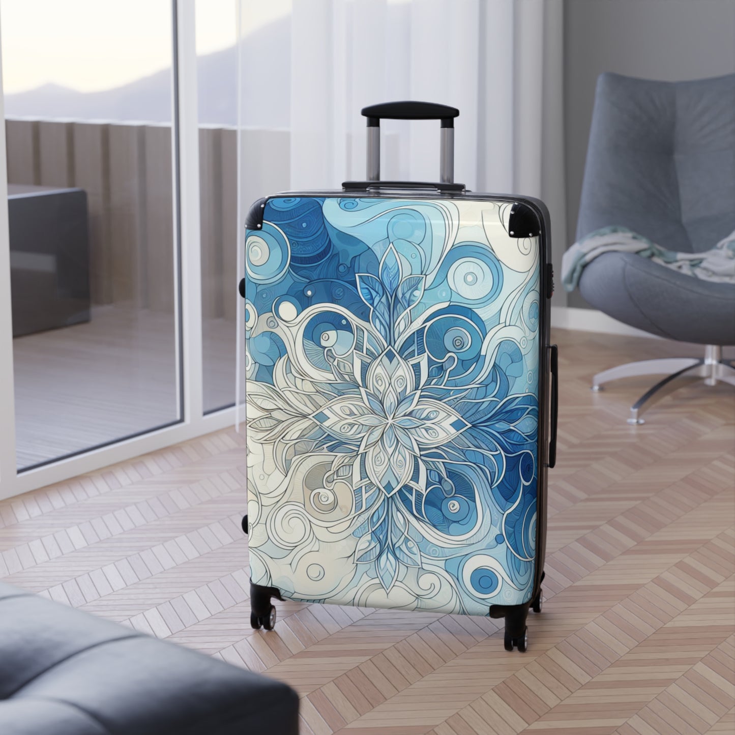 Stylish Travel Suitcase with Unique Floral Design, Luggage Bag, Weekender, Gift for Travelers, Vacation Essentials