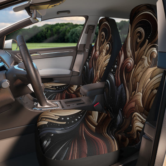 Stylish Car Seat Covers with Elegant Abstract Design, Vehicle Accessories, Auto Interior Decor, Gift for Car Lovers, Road Trip Essentials