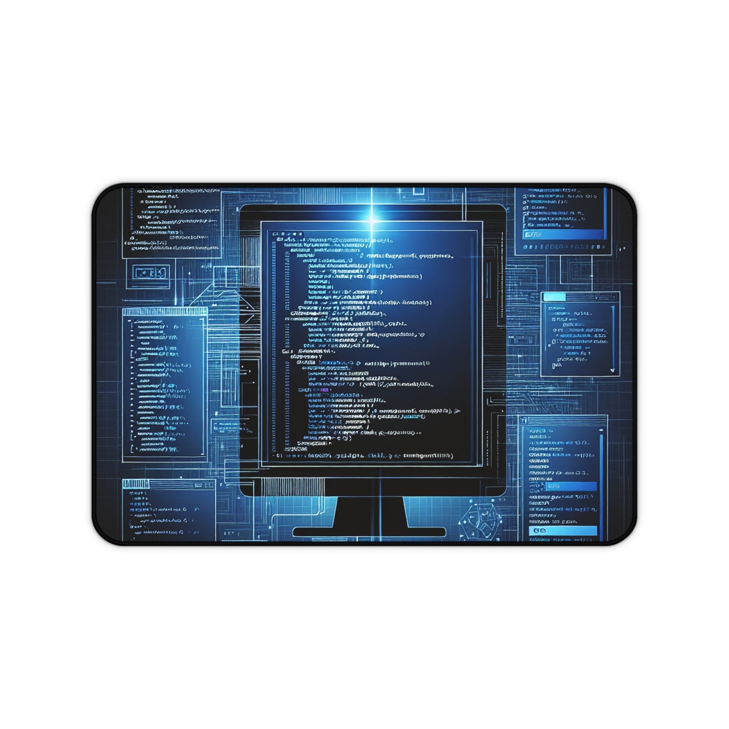 Tech-Themed Desk Mat, Gaming Mouse Pad, Computer Accessories, Perfect Gift for Programmers, Home Office Decor