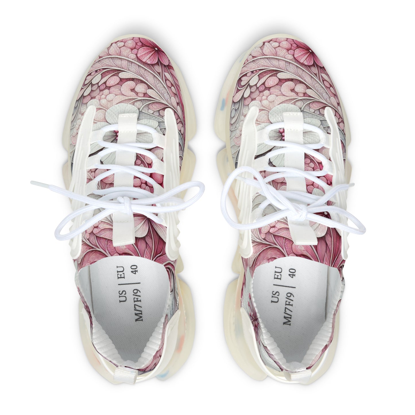 Stylish Floral Women's Mesh Sneakers - Trendy Athletic Shoes, Casual Footwear, Gift for Her, Summer Style, Lightweight Sneakers