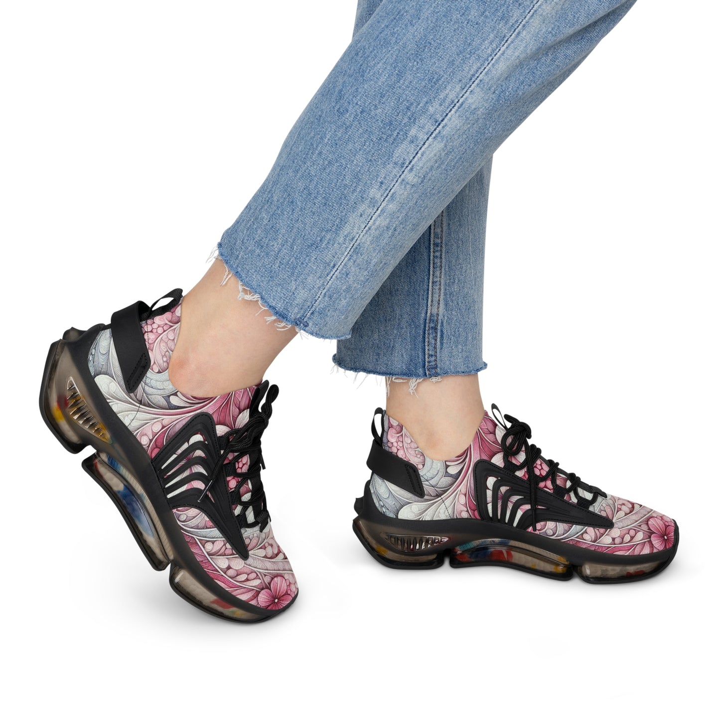 Stylish Floral Women's Mesh Sneakers - Trendy Athletic Shoes, Casual Footwear, Gift for Her, Summer Style, Lightweight Sneakers