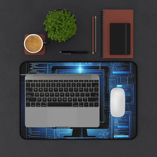 Tech-Themed Desk Mat, Gaming Mouse Pad, Computer Accessories, Perfect Gift for Programmers, Home Office Decor