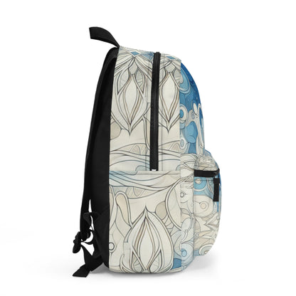 Chic Floral Backpack - Stylish School Bag, Travel Accessory, Gift for Students, Art-Inspired Carryall, Unique Patterned Rucksack