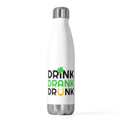 St. Patrick's Day Insulated Bottle - Drink Up! Travel Mug, Vacation Water Container, Eco-Friendly Gift, Party Accessory