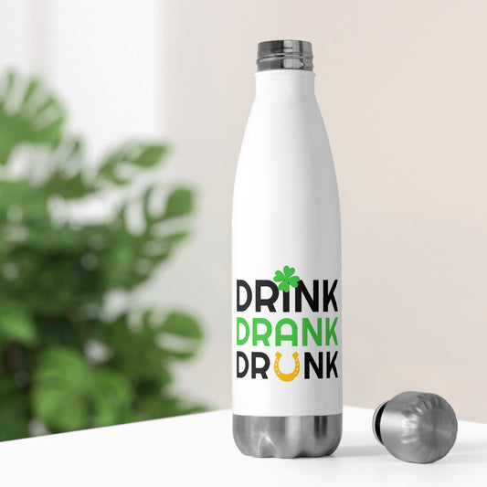 St. Patrick's Day Insulated Bottle - Drink Up! Travel Mug, Vacation Water Container, Eco-Friendly Gift, Party Accessory