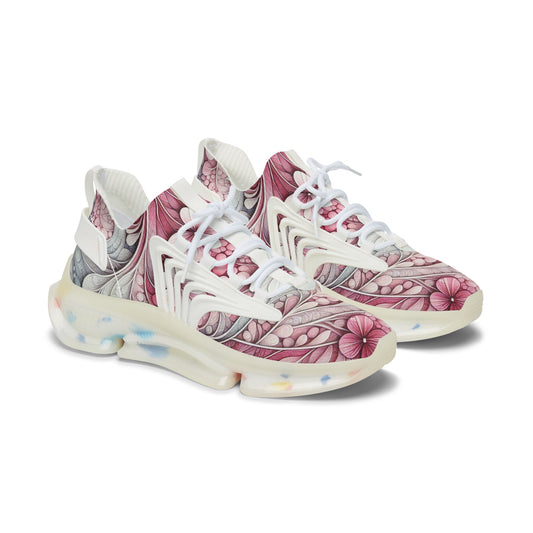 Stylish Floral Women's Mesh Sneakers - Trendy Athletic Shoes, Casual Footwear, Gift for Her, Summer Style, Lightweight Sneakers