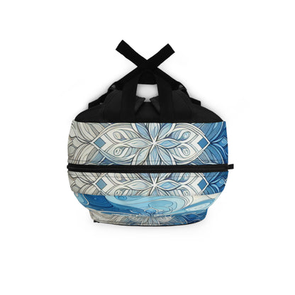 Chic Floral Backpack - Stylish School Bag, Travel Accessory, Gift for Students, Art-Inspired Carryall, Unique Patterned Rucksack