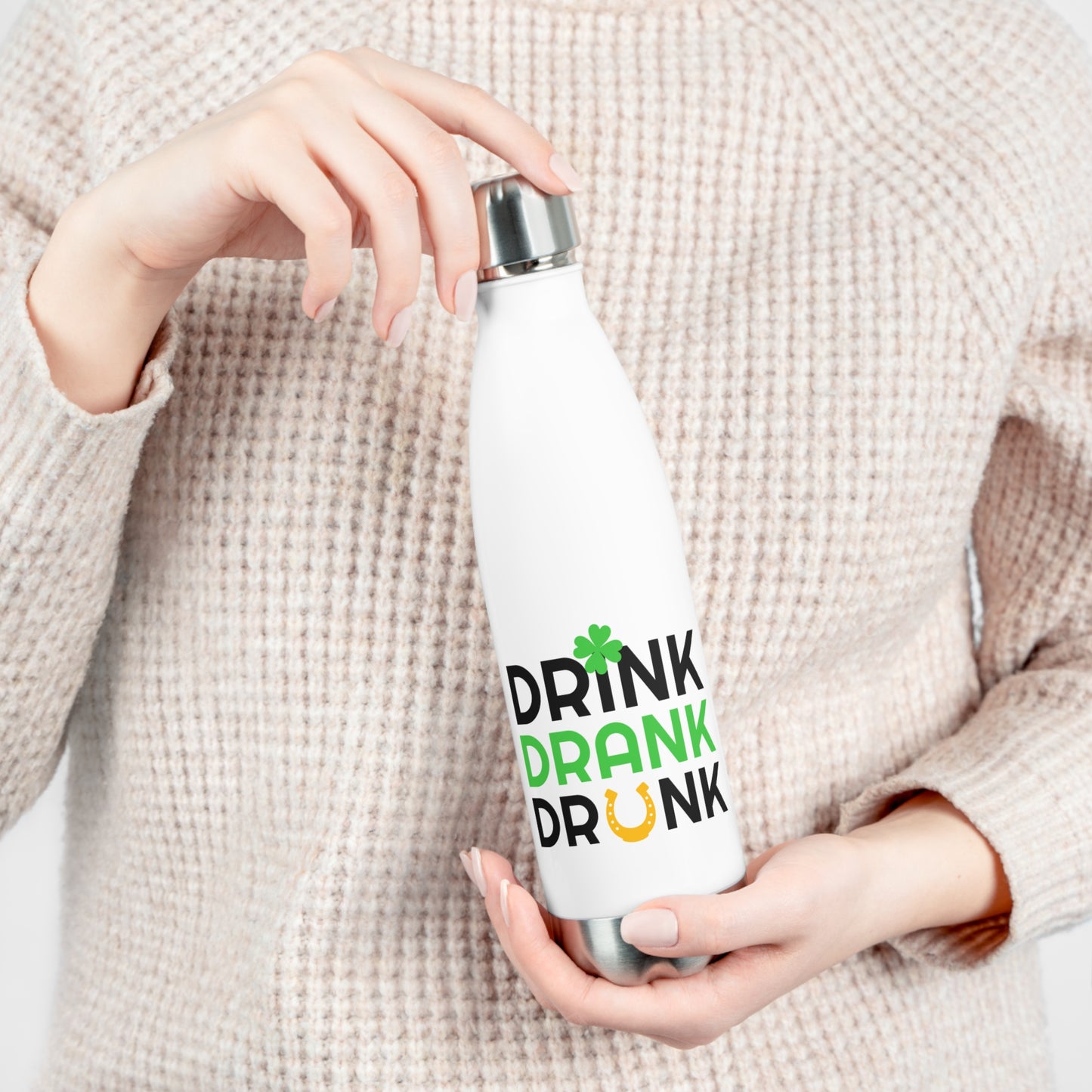 St. Patrick's Day Insulated Bottle - Drink Up! Travel Mug, Vacation Water Container, Eco-Friendly Gift, Party Accessory